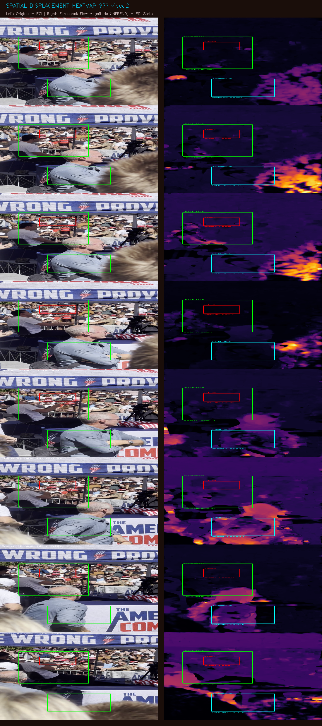 Video 2 spatial displacement heatmap